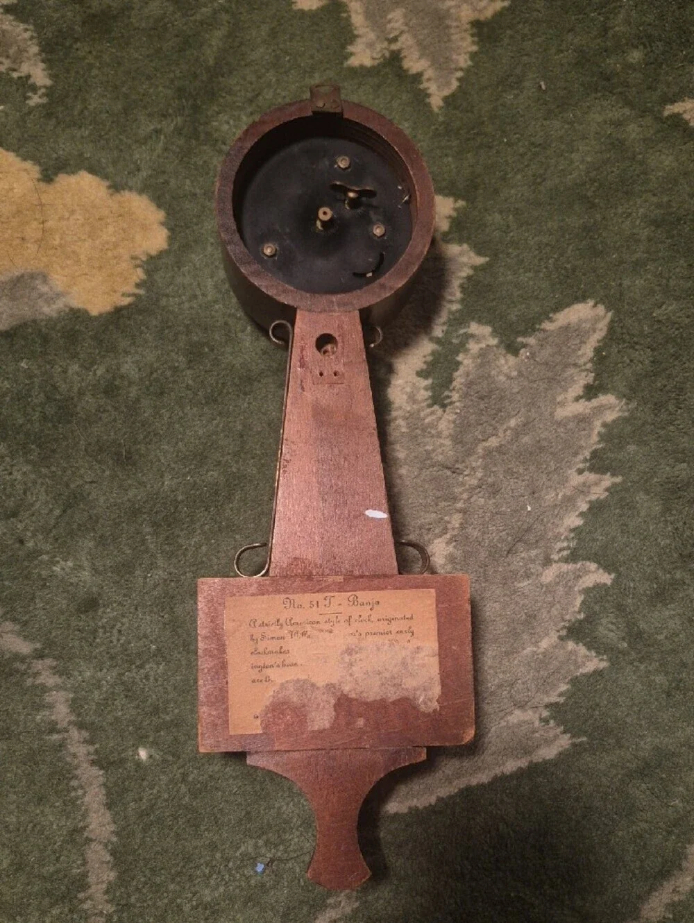Antique-Style Wall Clock in Brown and Tan
